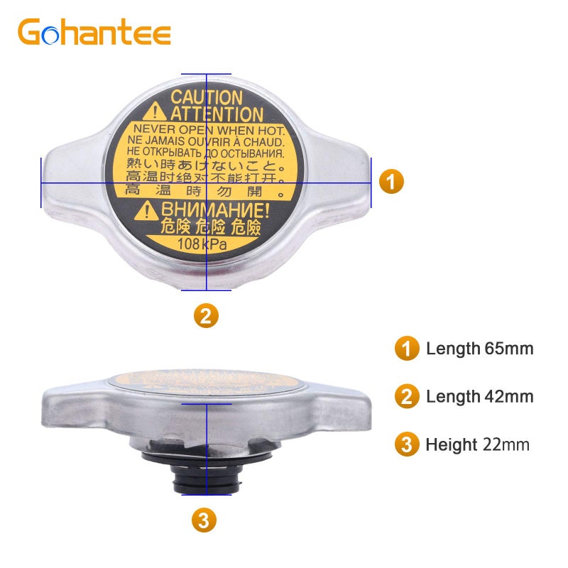 gohantee Radiator Cap Sub-Assembly Replace 16401-31520 replacement for Toyota Avalon Camry Echo Highlander Prius C Sequoia Sienna Solara Tundra Venza YarisLexus ES300h ES350 GS300 GS430 IS300 LS430 RX300 SC430 - Image 4